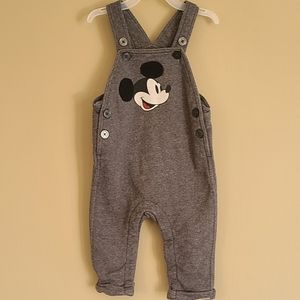 Soft grey Mickey Mouse overalls